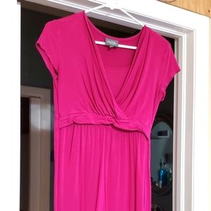 Milk Nursingwear dress, bright pink, size small